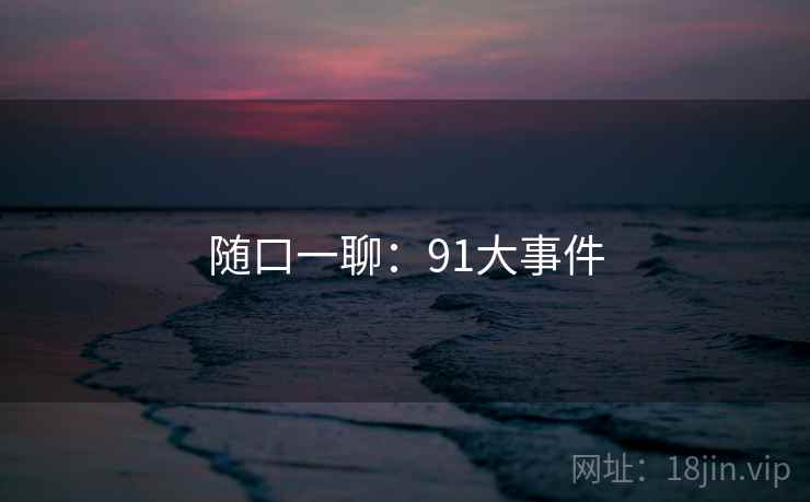 随口一聊：91大事件